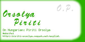 orsolya piriti business card